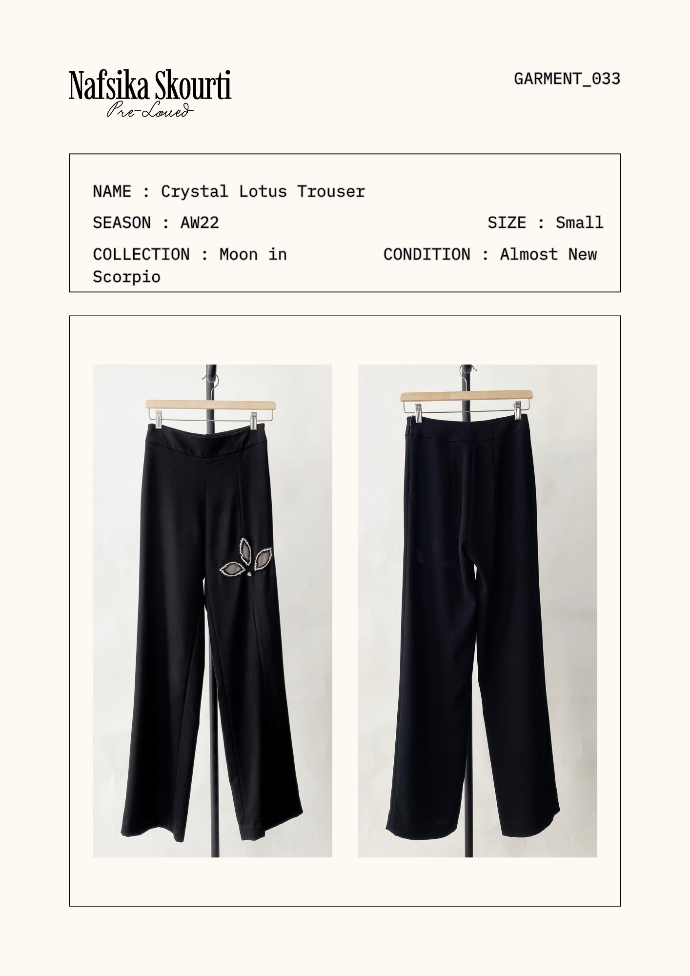 Pre-Loved Crystal Lotus Trousers