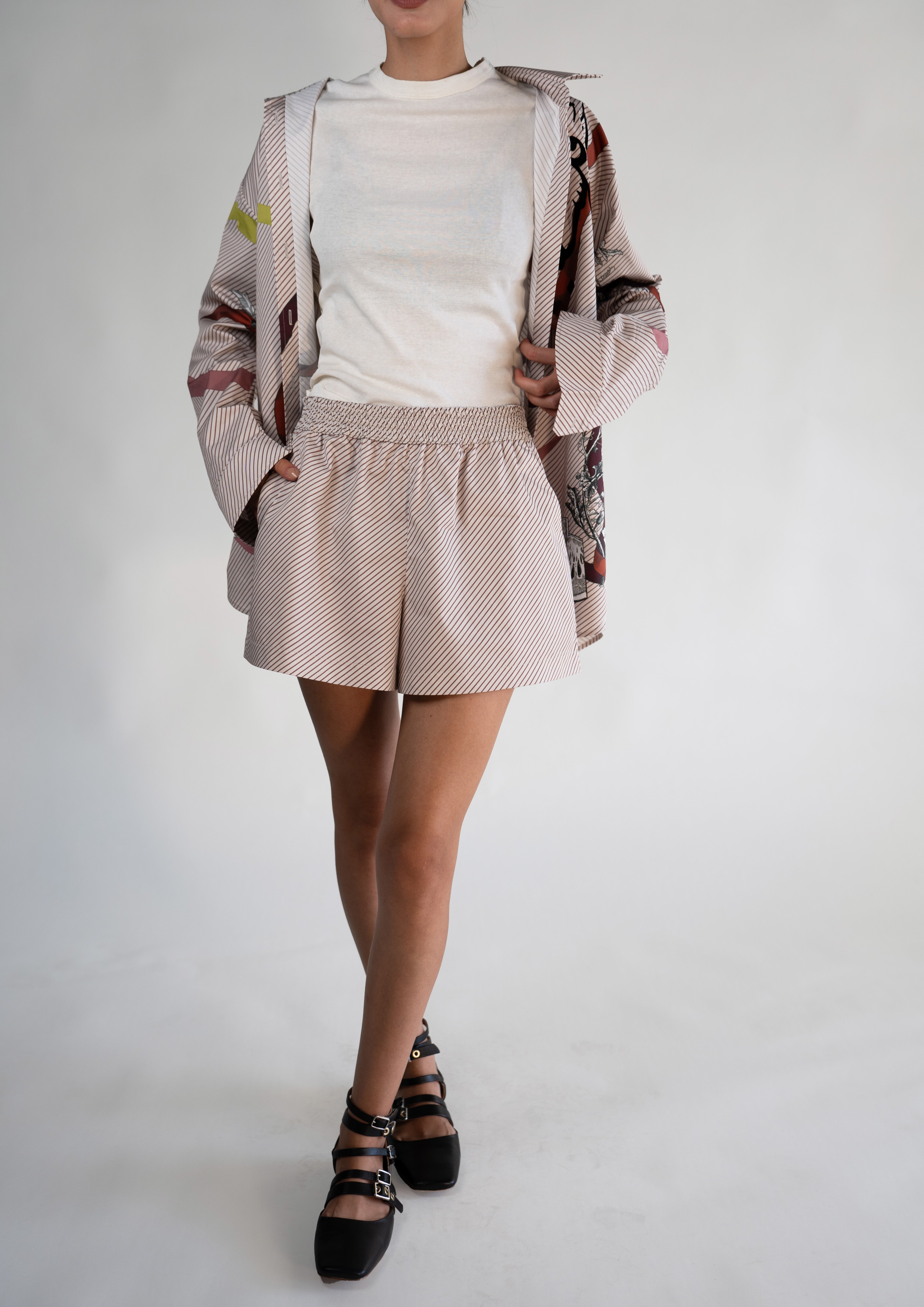 Cinnamon Pinstripe Boxer Shorts