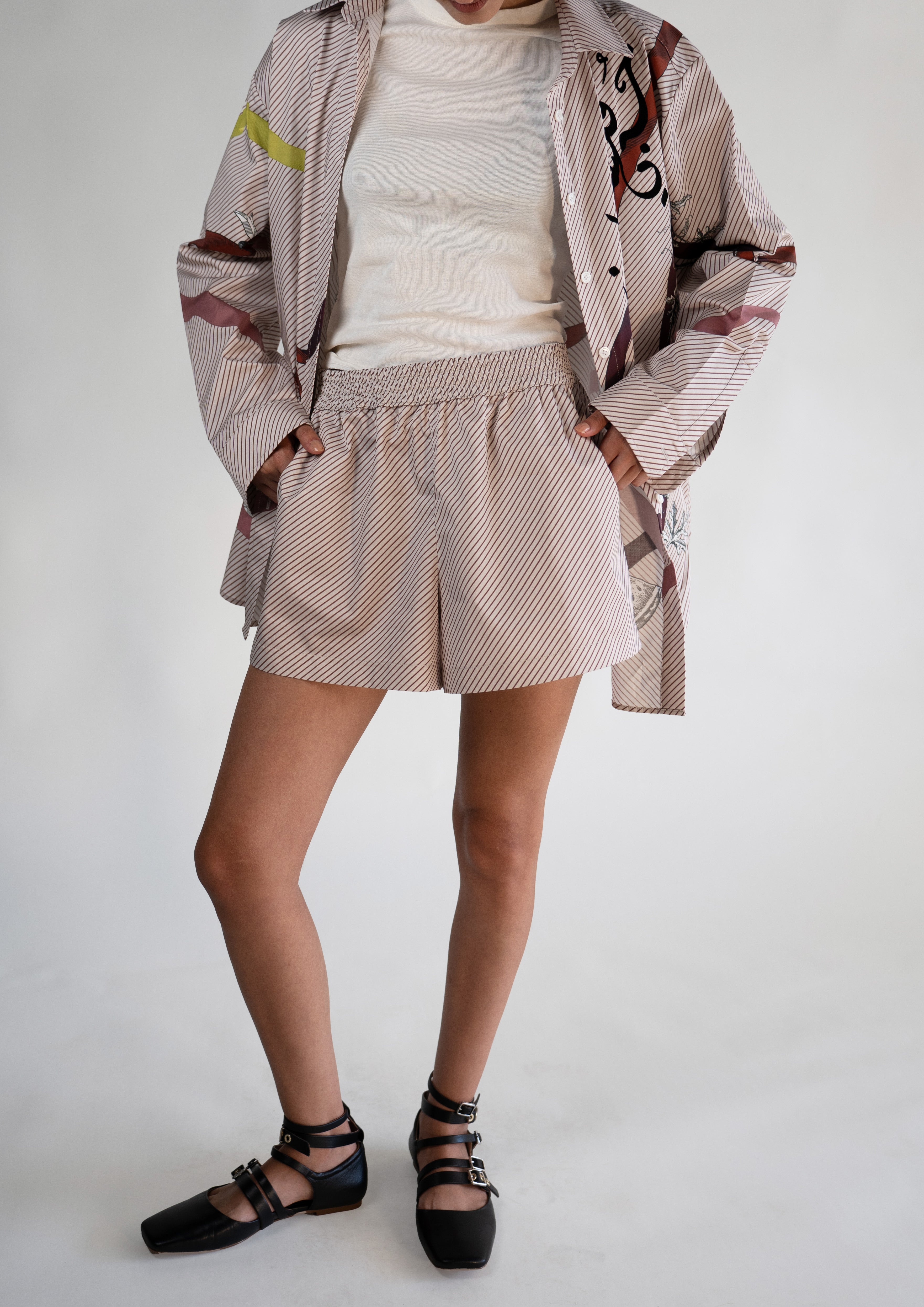 Cinnamon Pinstripe Boxer Shorts