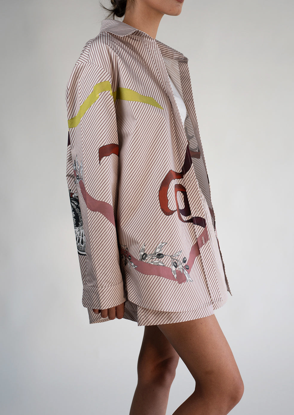 Cinnamon Pinstripe Oversized Classic Shirt