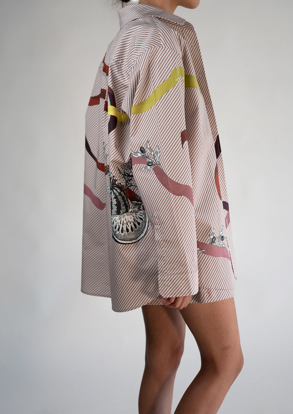 Cinnamon Pinstripe Oversized Classic Shirt