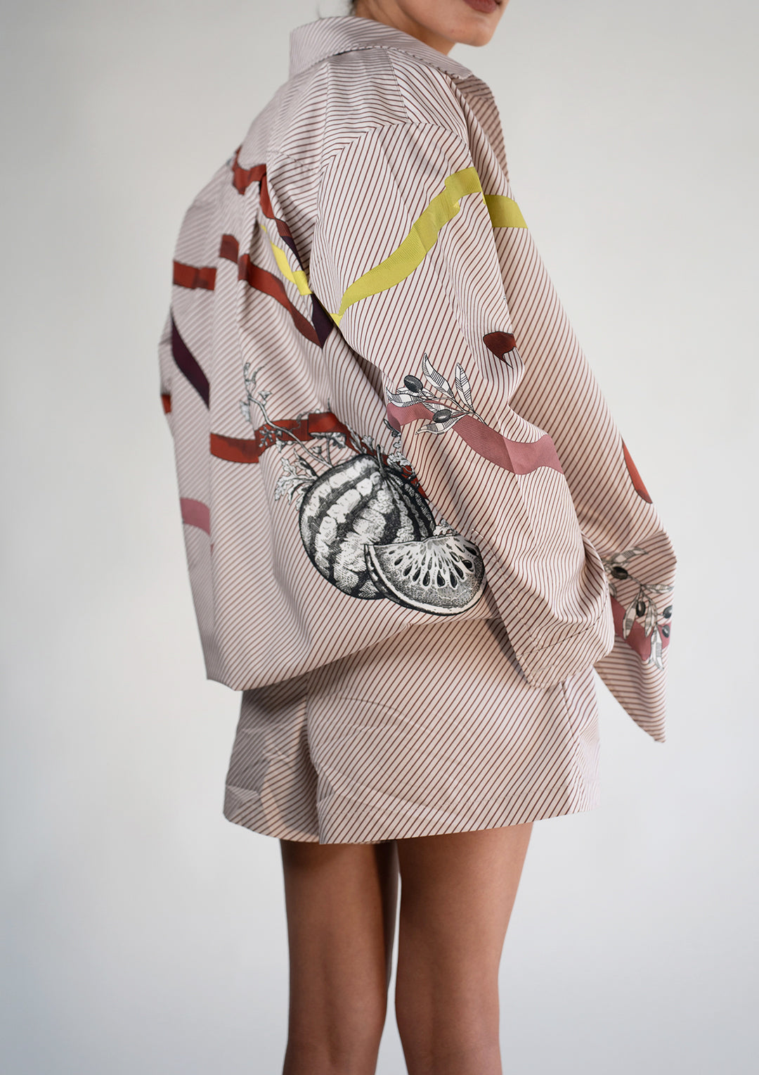 Cinnamon Pinstripe Oversized Classic Shirt