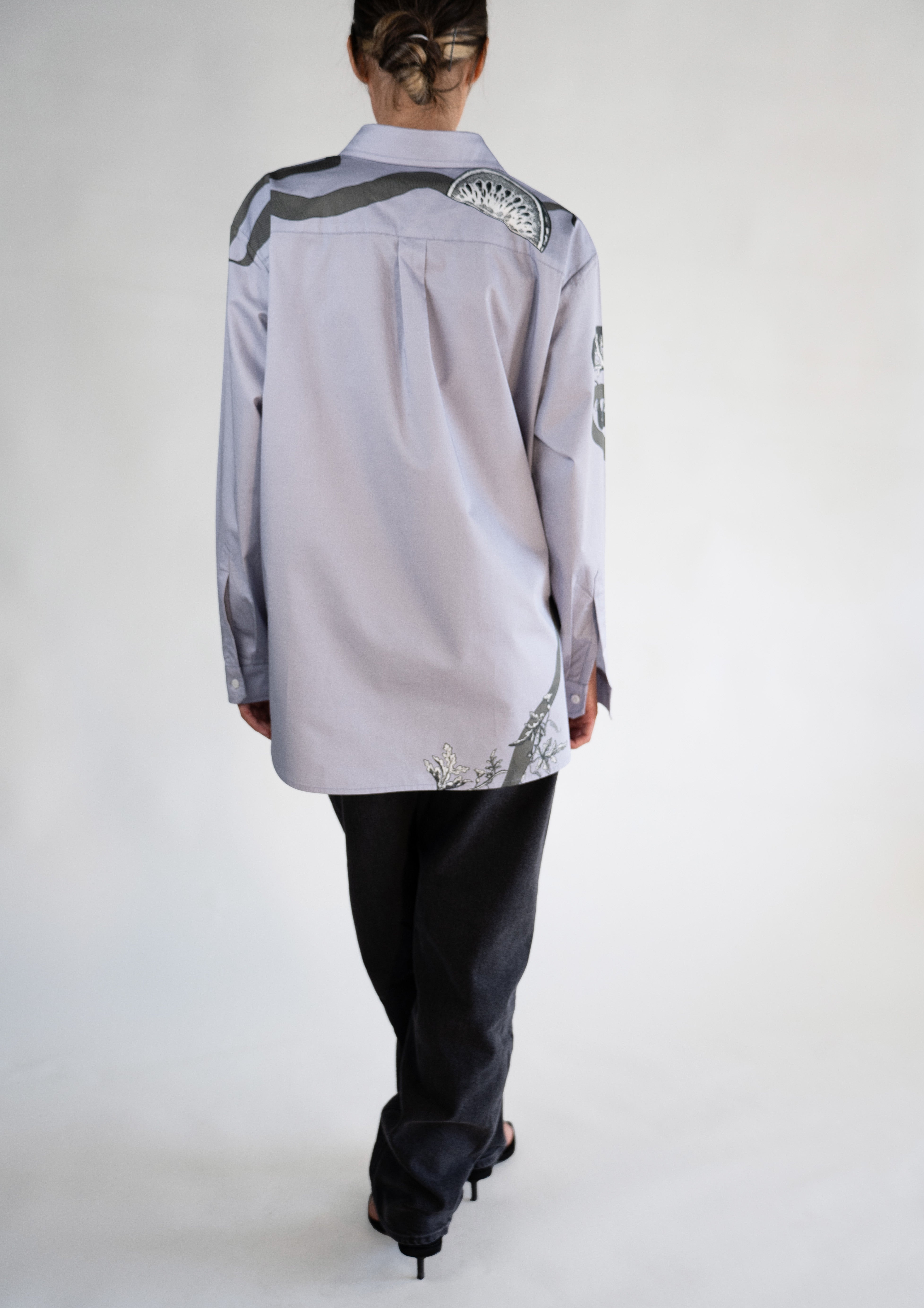 Persian Violet w/ Charcoal Green Oversized Classic Shirt