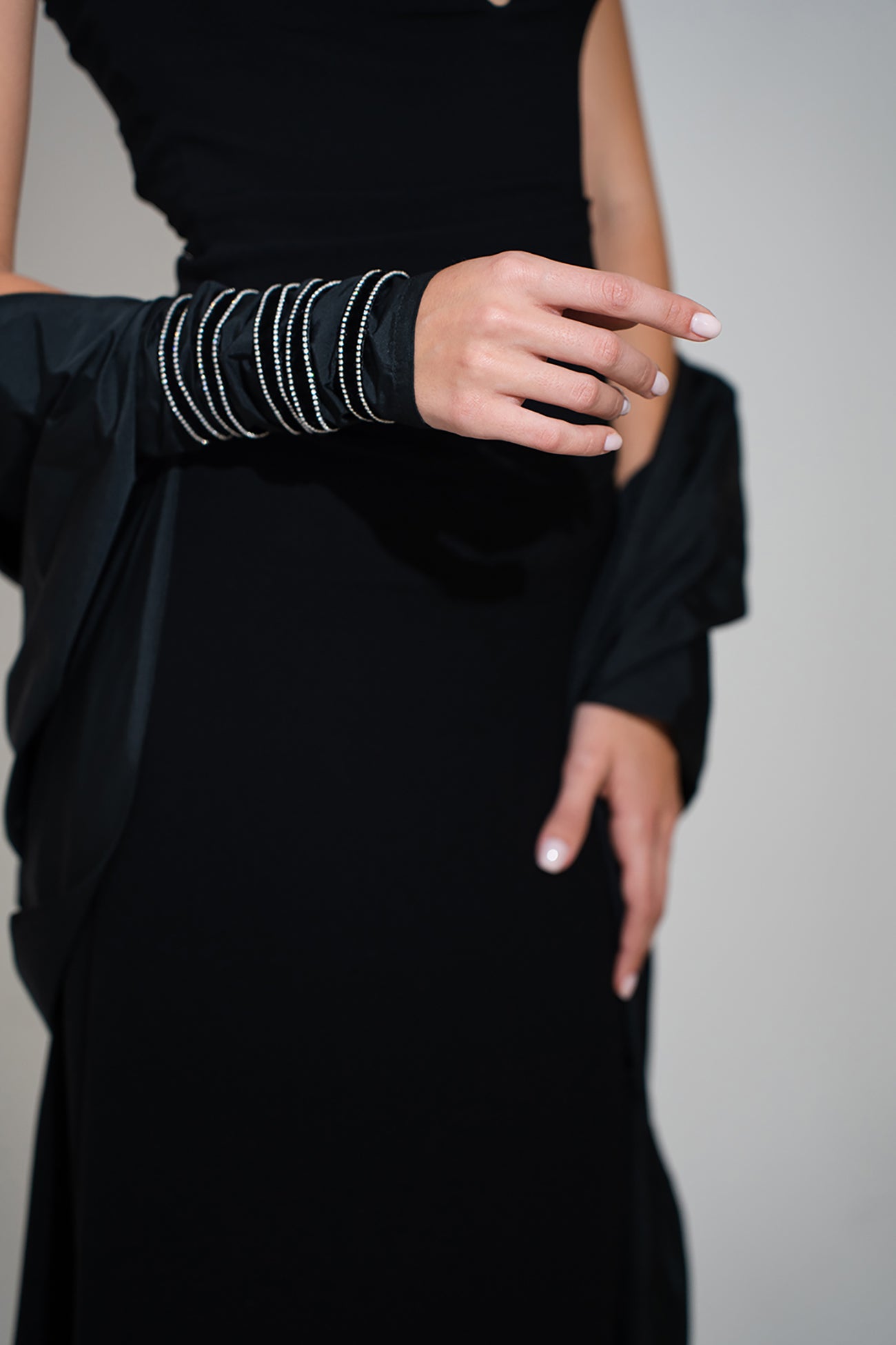 Asymmetric Taffeta Shawl