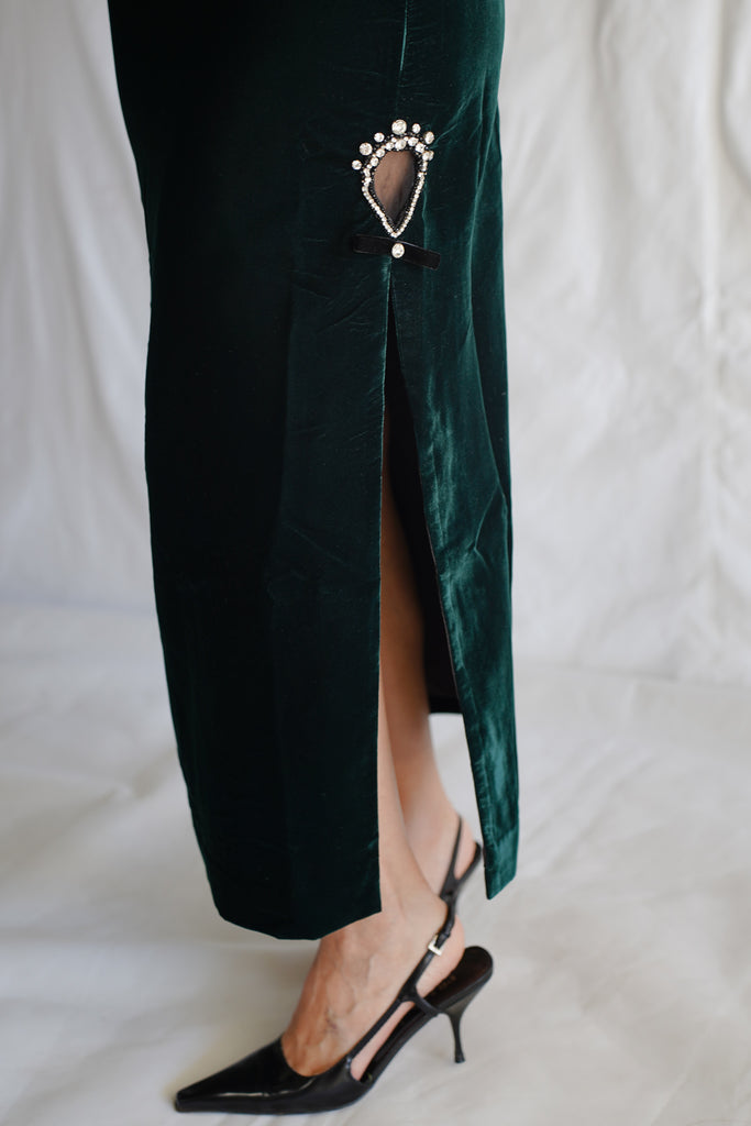 Sabrina Midi Skirt with Drop Embroidery - Nafsika Skourti