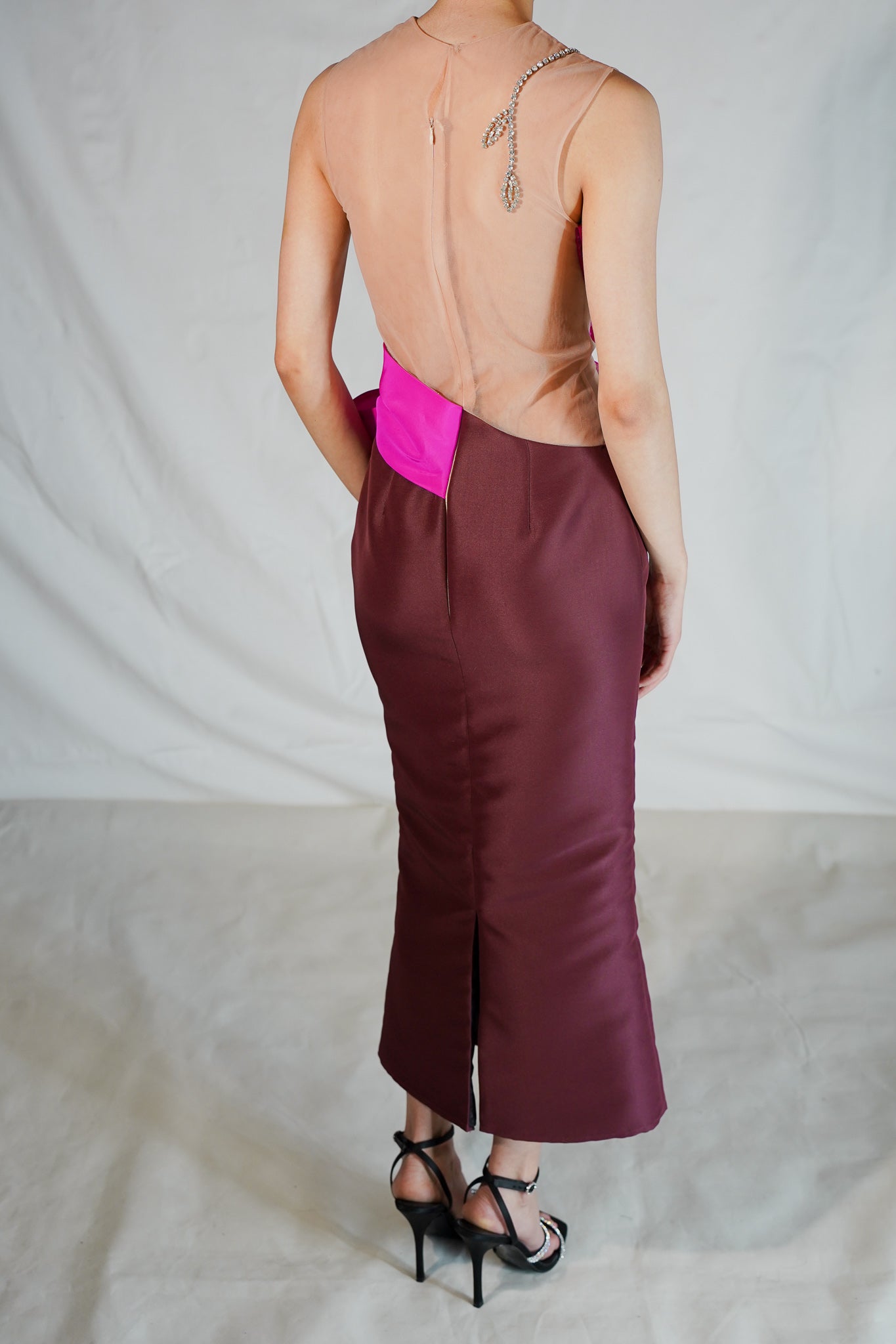 Sheer Knot Midi Dress