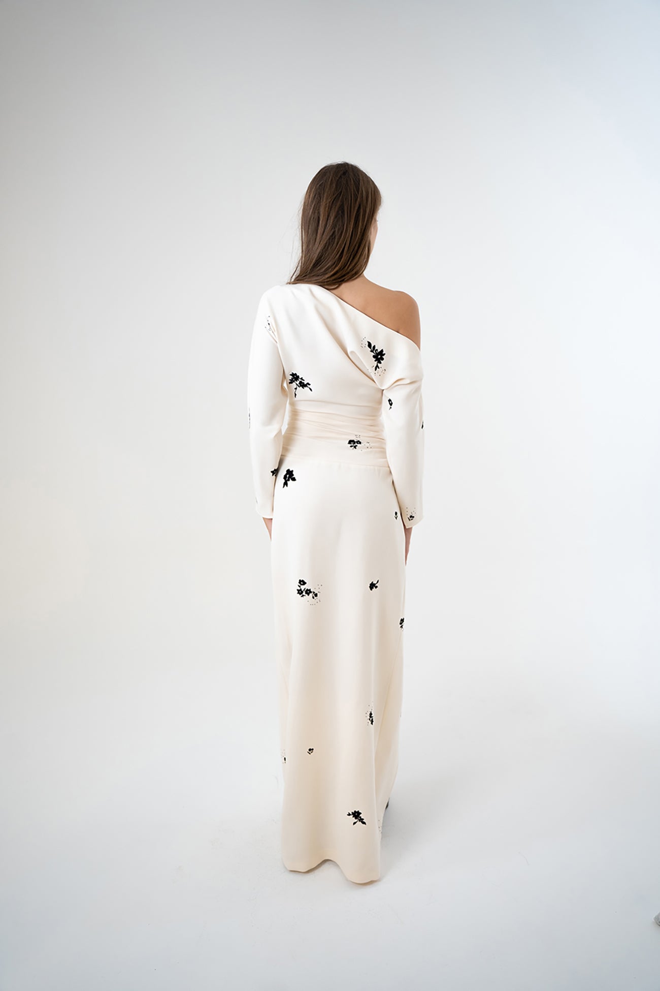 Aya Flock Slit Dress