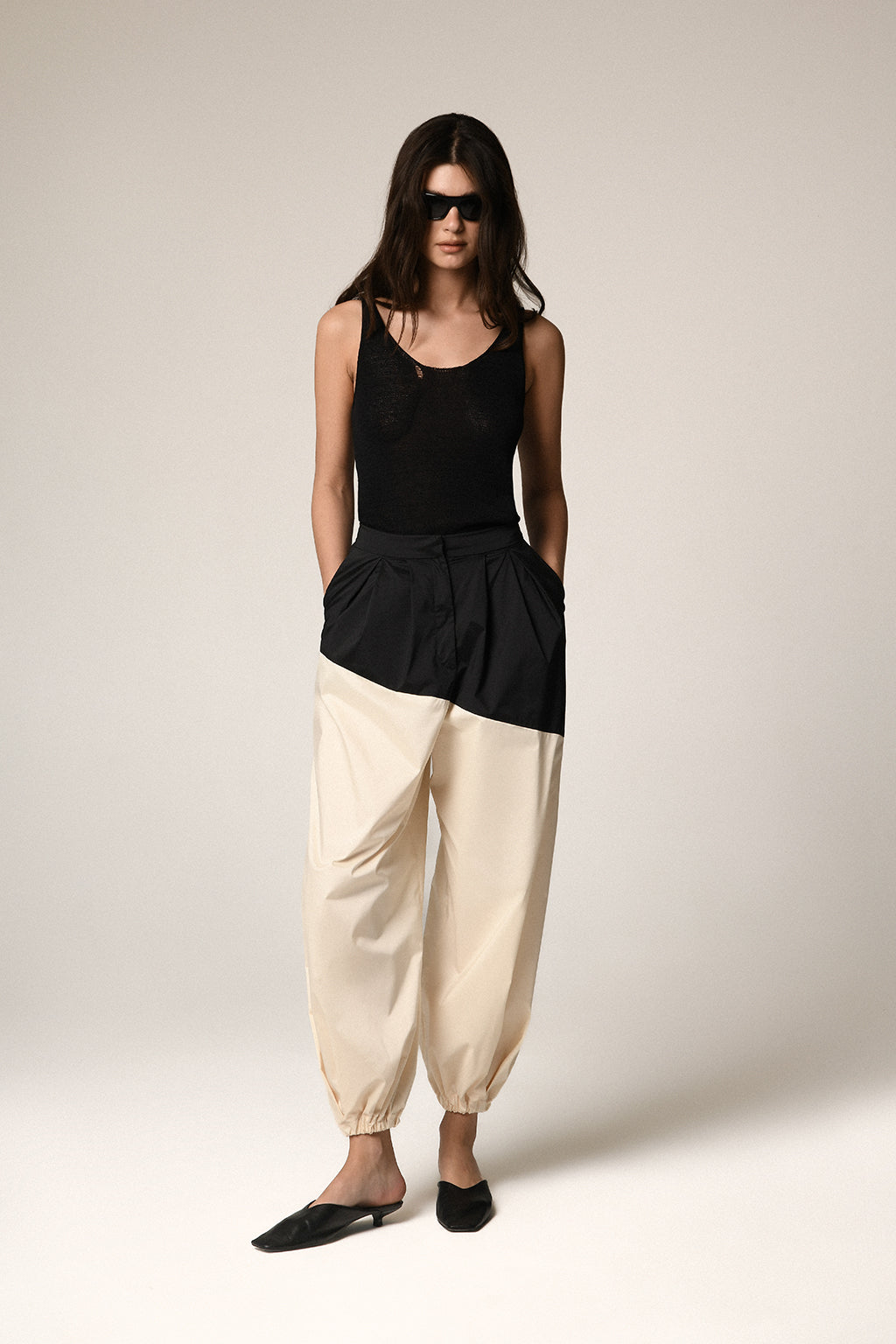 Two-Tone Balloon Pants