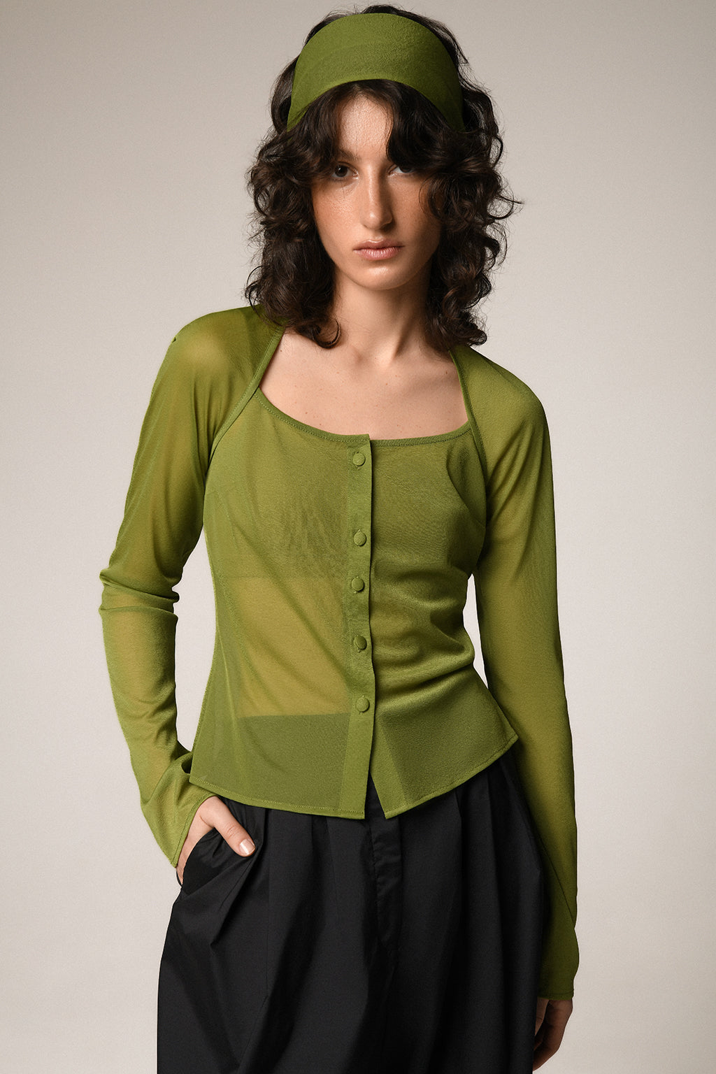 Open Neck Cardigan