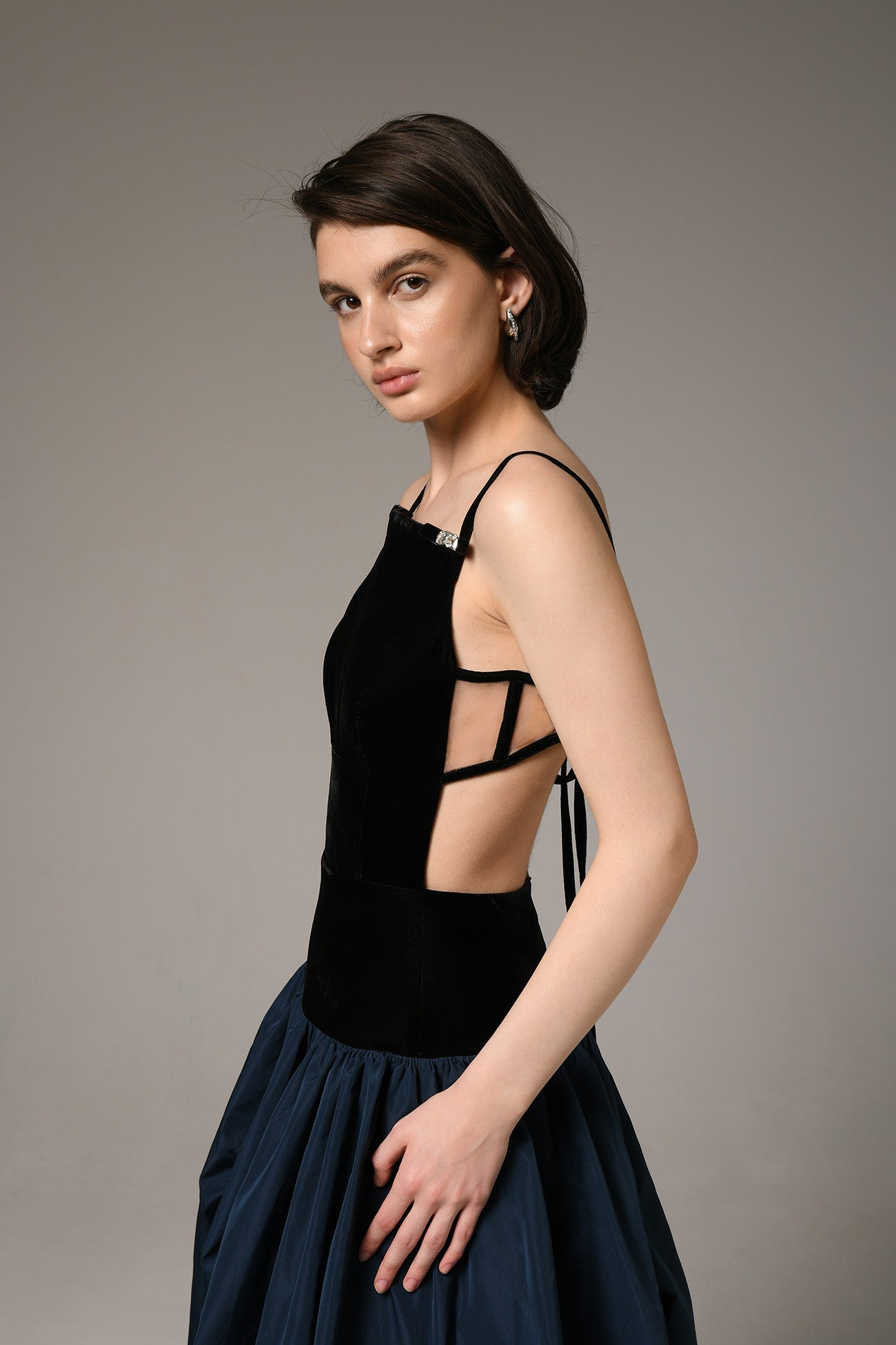 The Bloom Dress W/ Crystal Ribbons