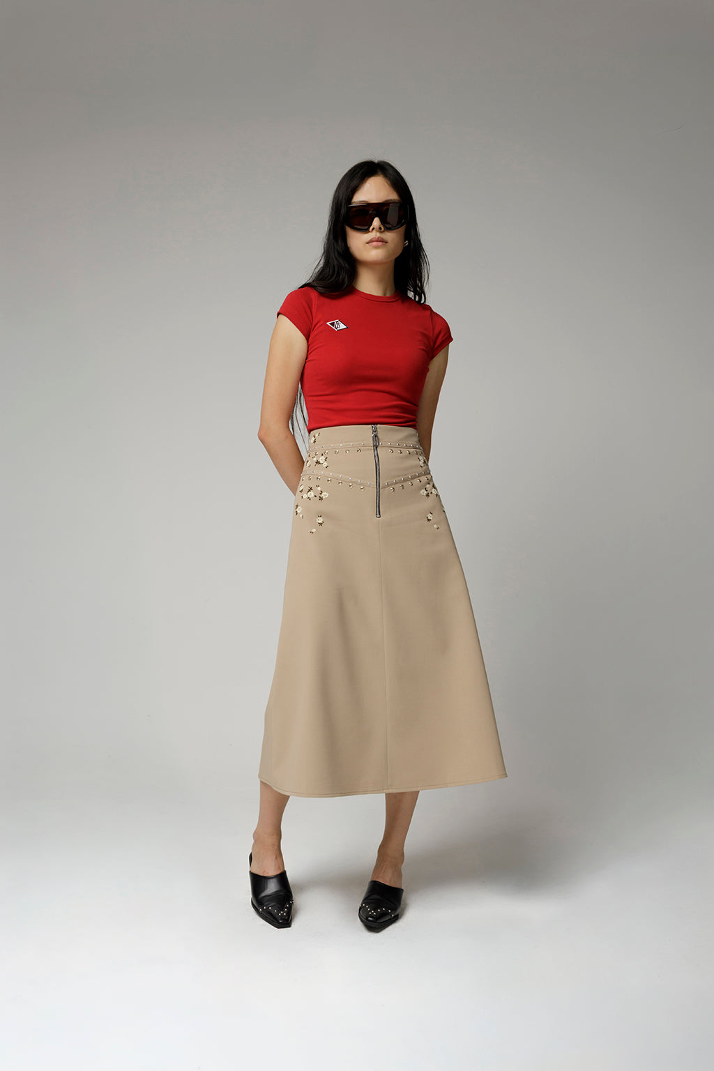 Rosette Rodeo Midi Skirt