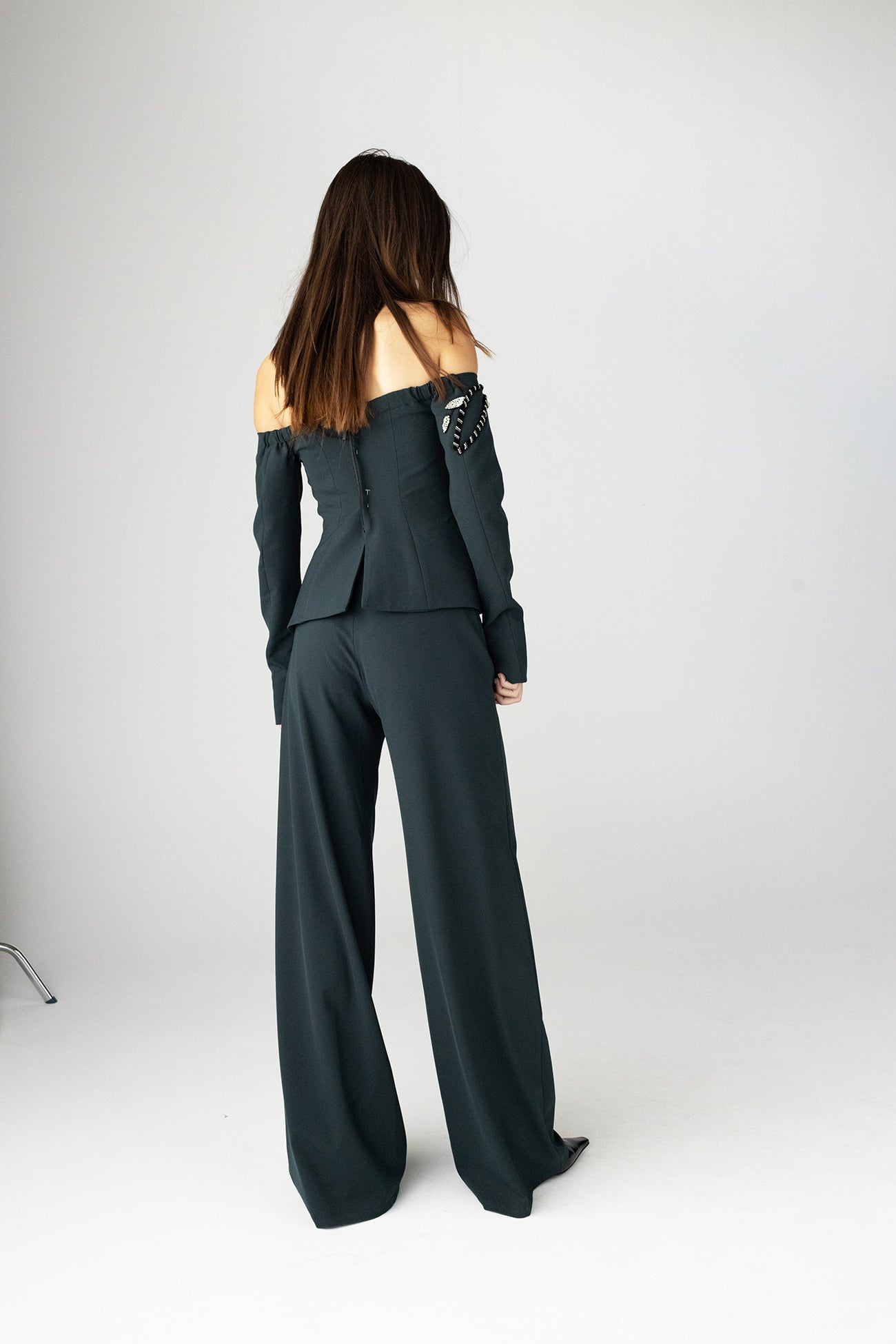 Pintuck Empire Waist Trouser