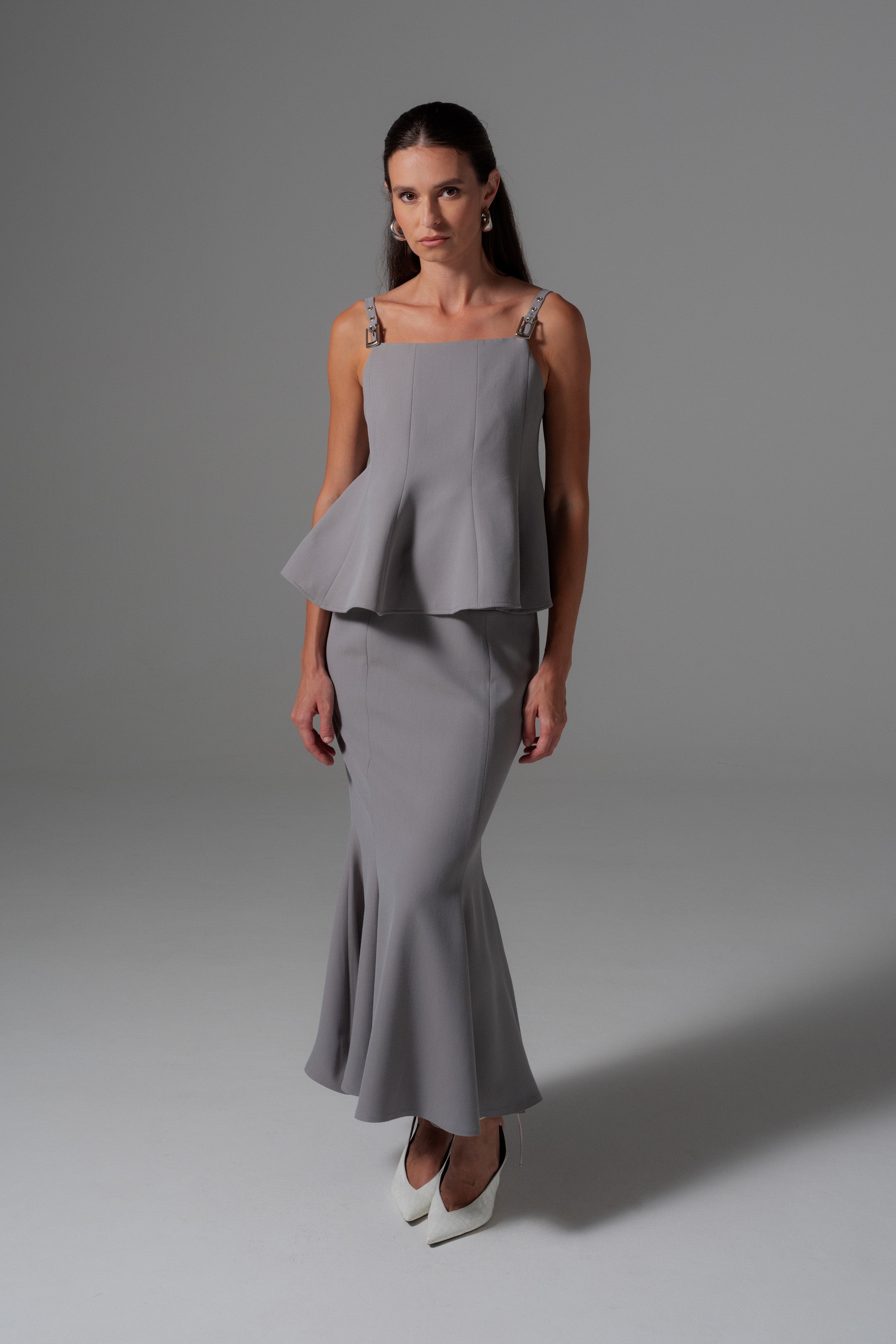 Grey Maxi Skirt