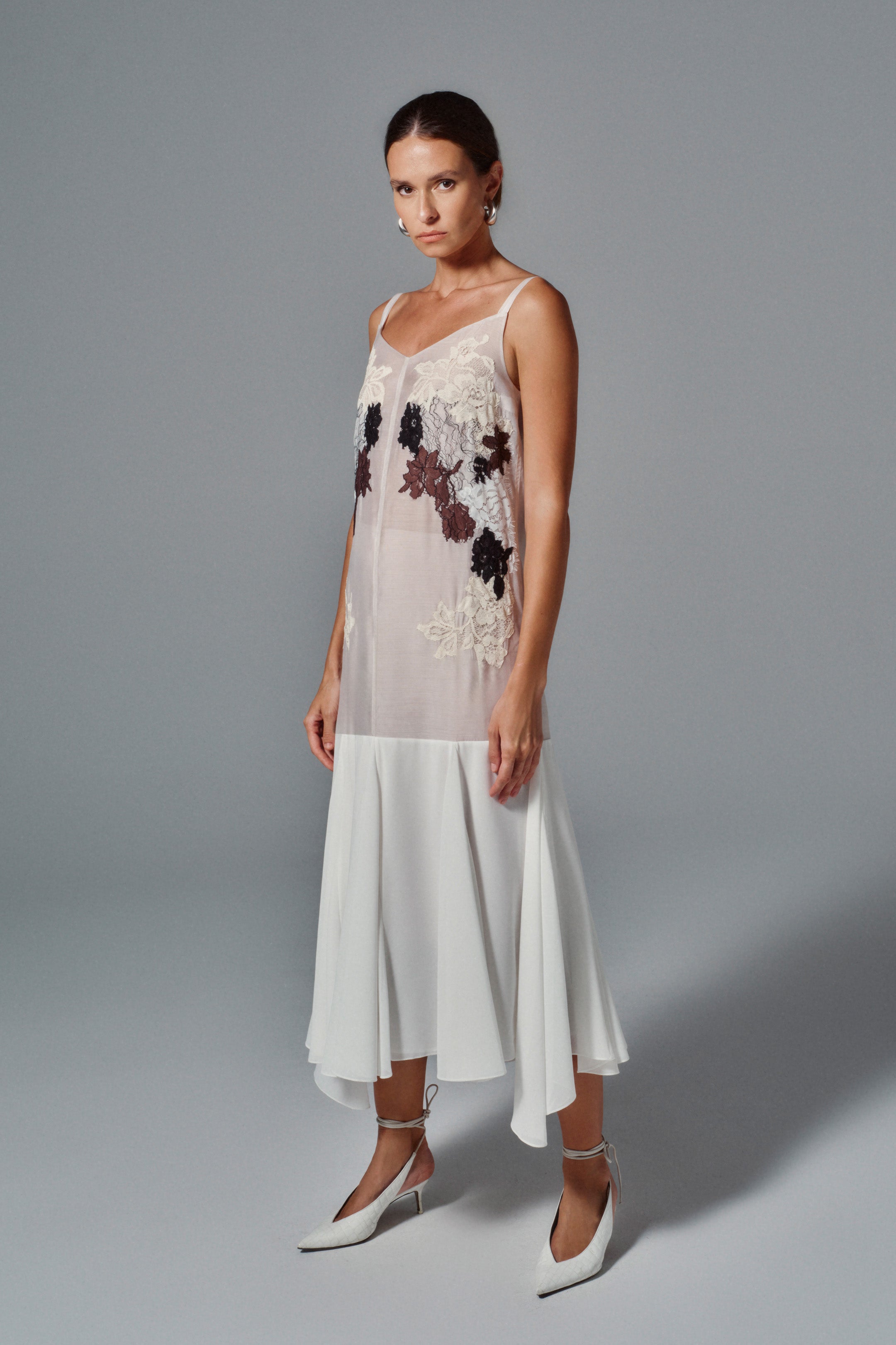 Shift Lace Midi Dress