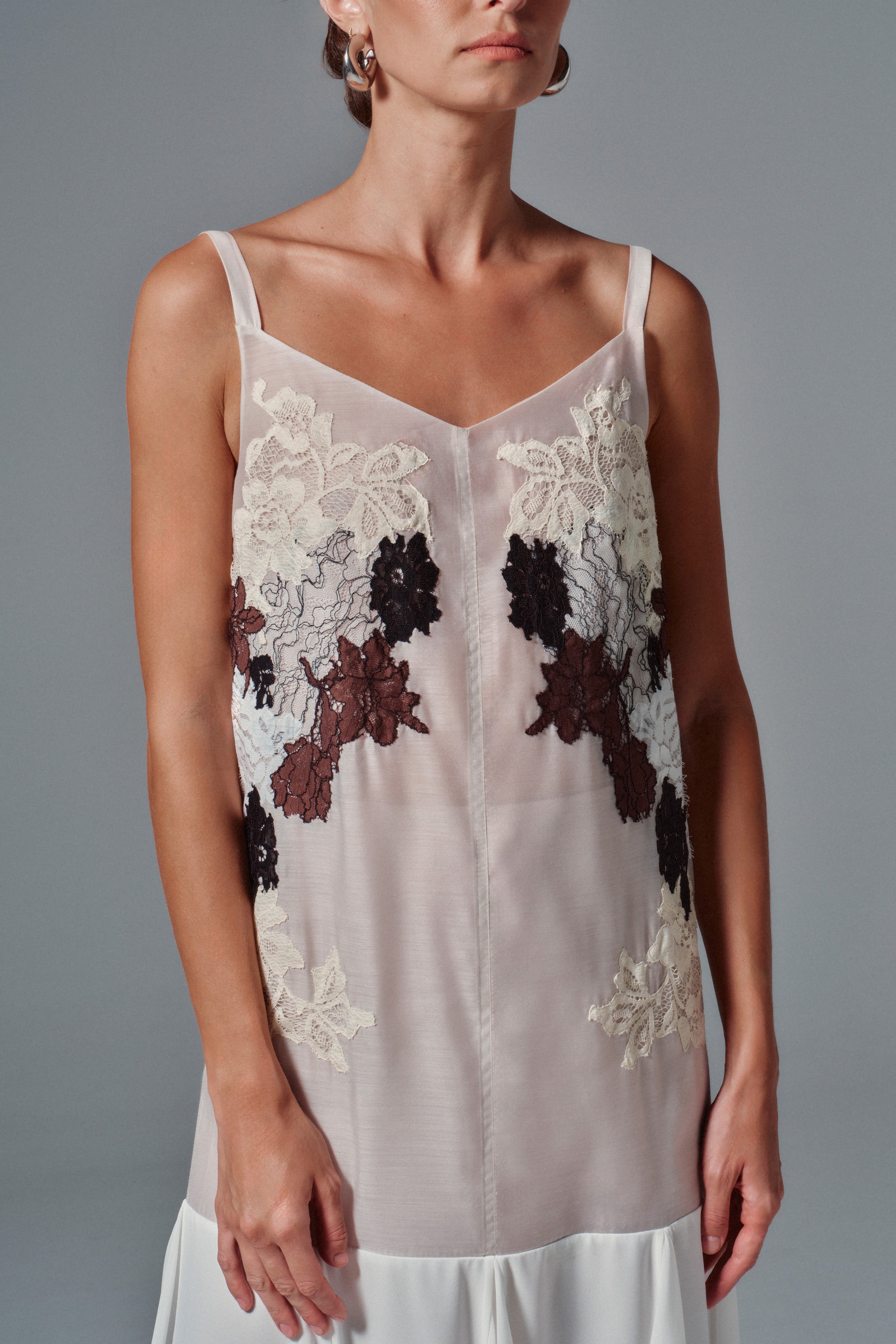 Shift Lace Midi Dress