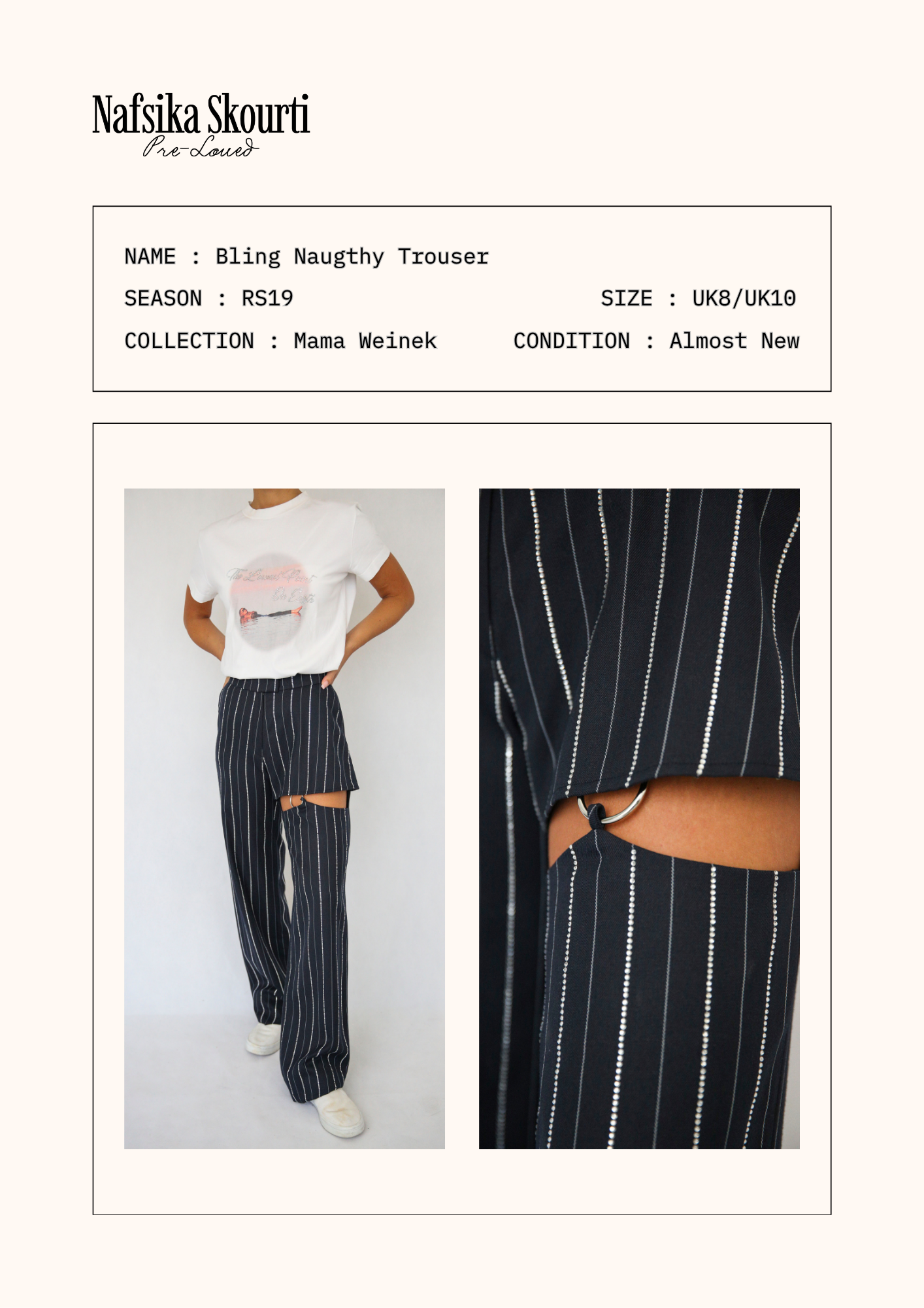 Pre-Loved - Bling Naughty Trouser