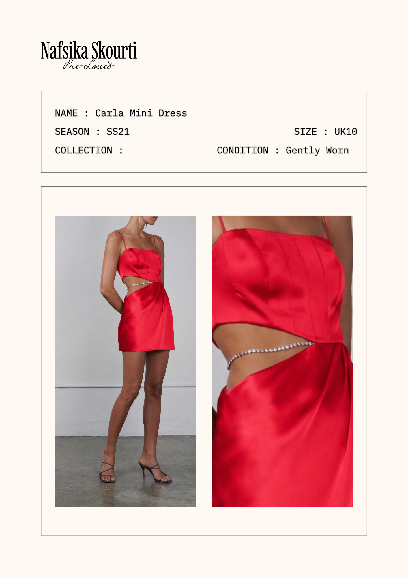 Pre-Loved - Carla Mini Dress