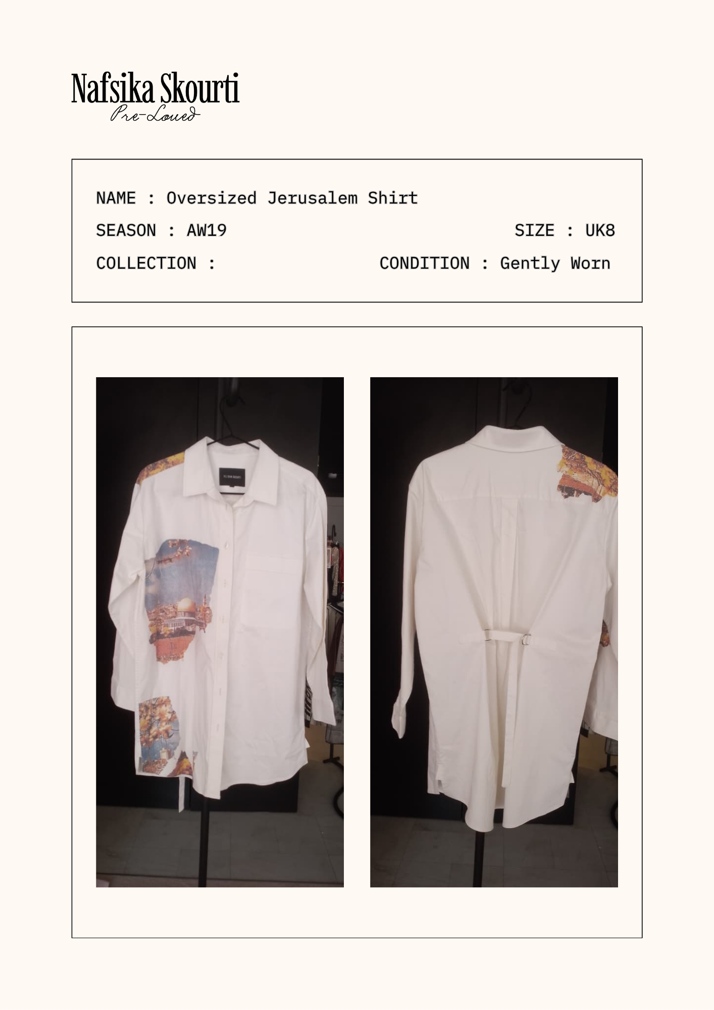 Pre-Loved - Oversized Jerusalem Shirt