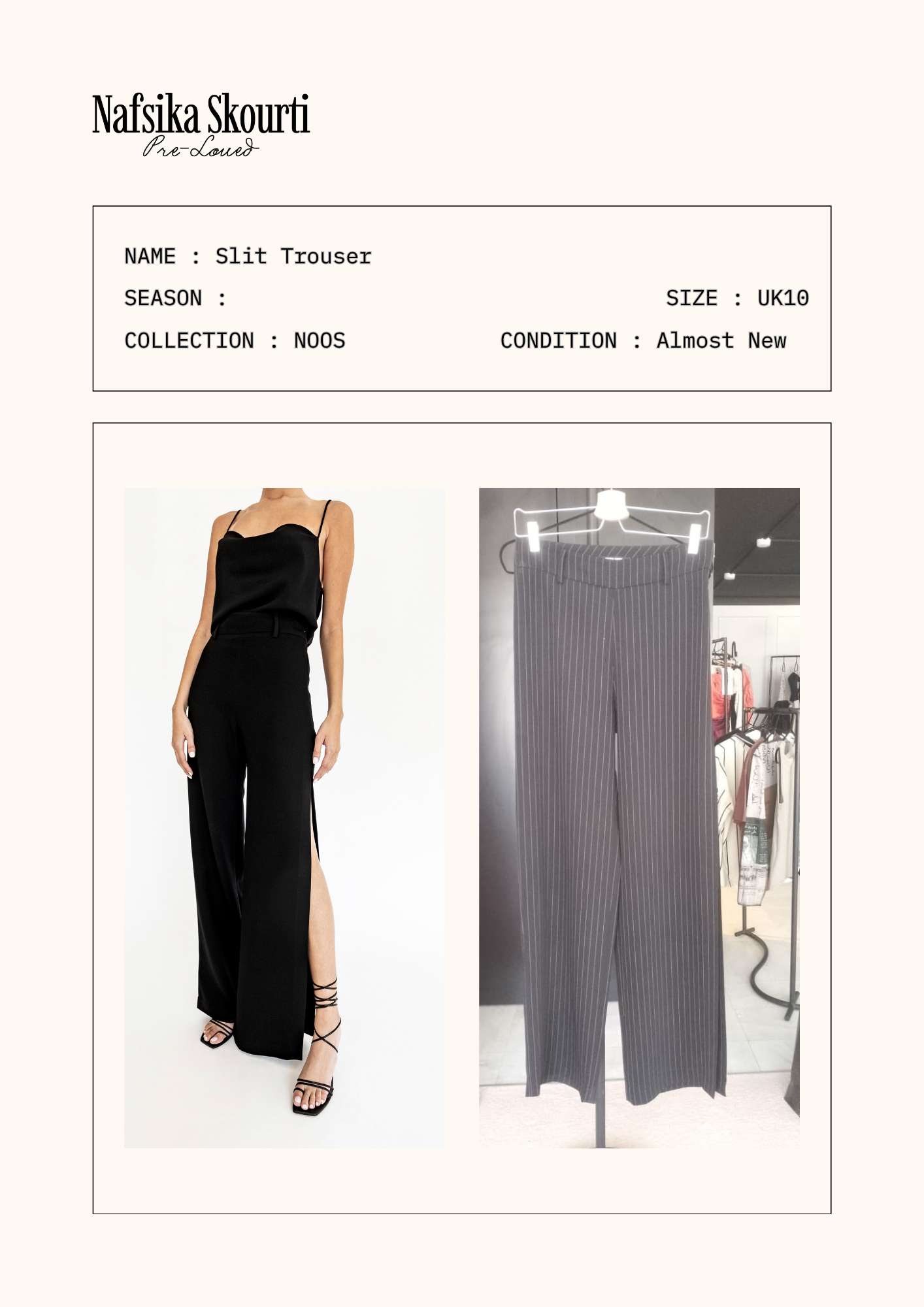 Pre-Loved - Slit Trouser
