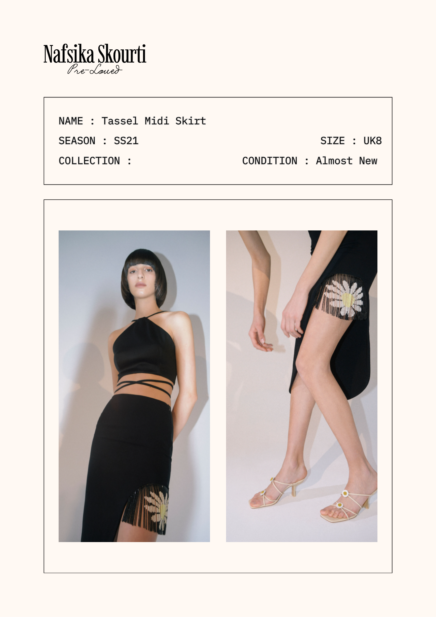 Pre-Loved - Tassel Midi Skirt