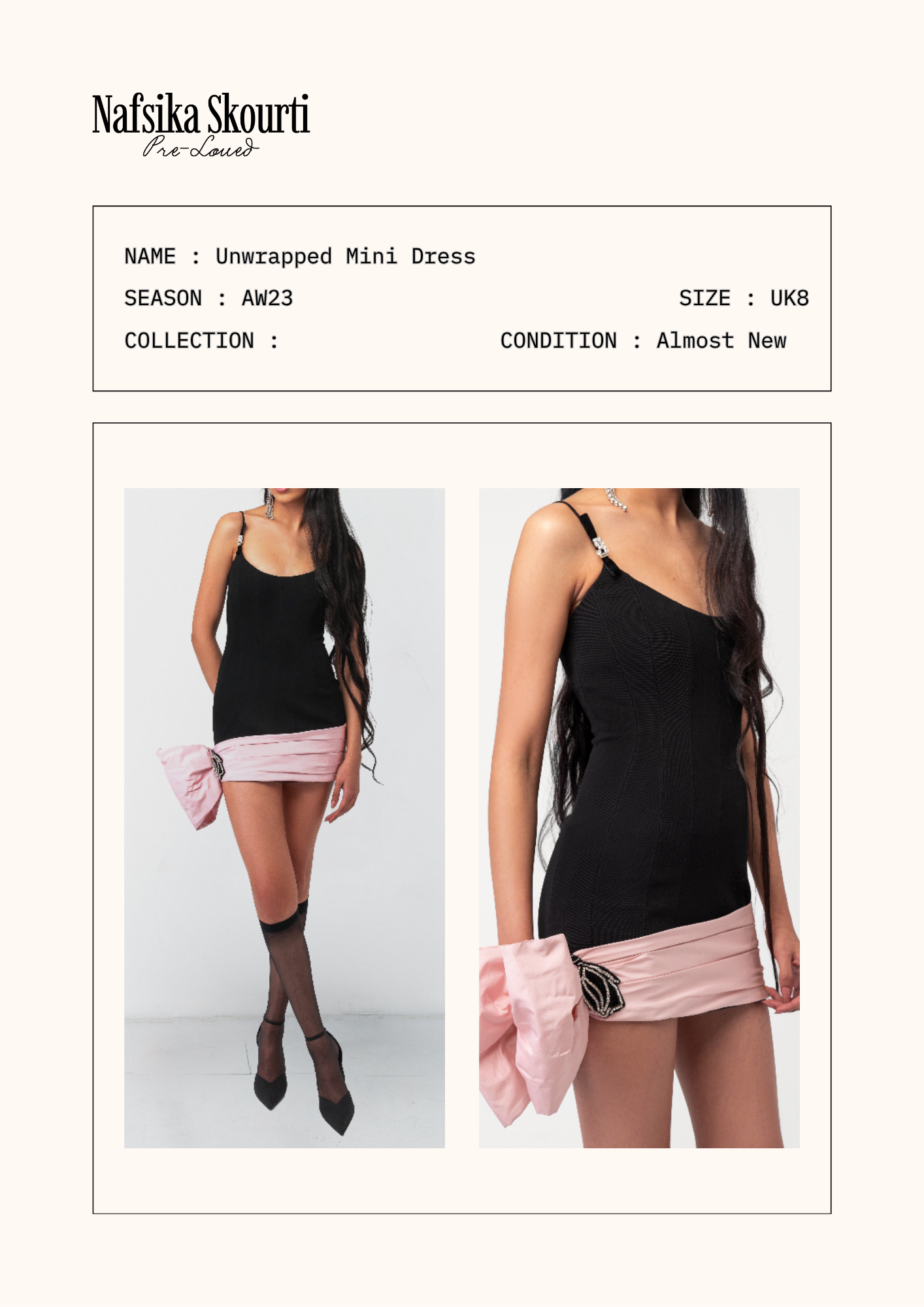 Pre-Loved - Unwrapped Mini Dress
