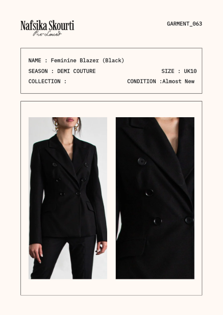 Pre-Love Feminine Blazer
