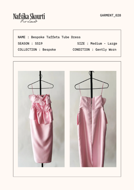 Pre-Loved Bespoke Taffeta Tube Dress