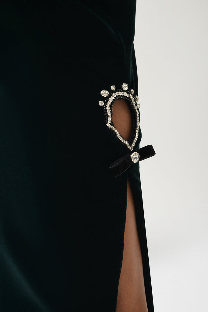 Sabrina Midi Skirt with Drop Embroidery - Nafsika Skourti