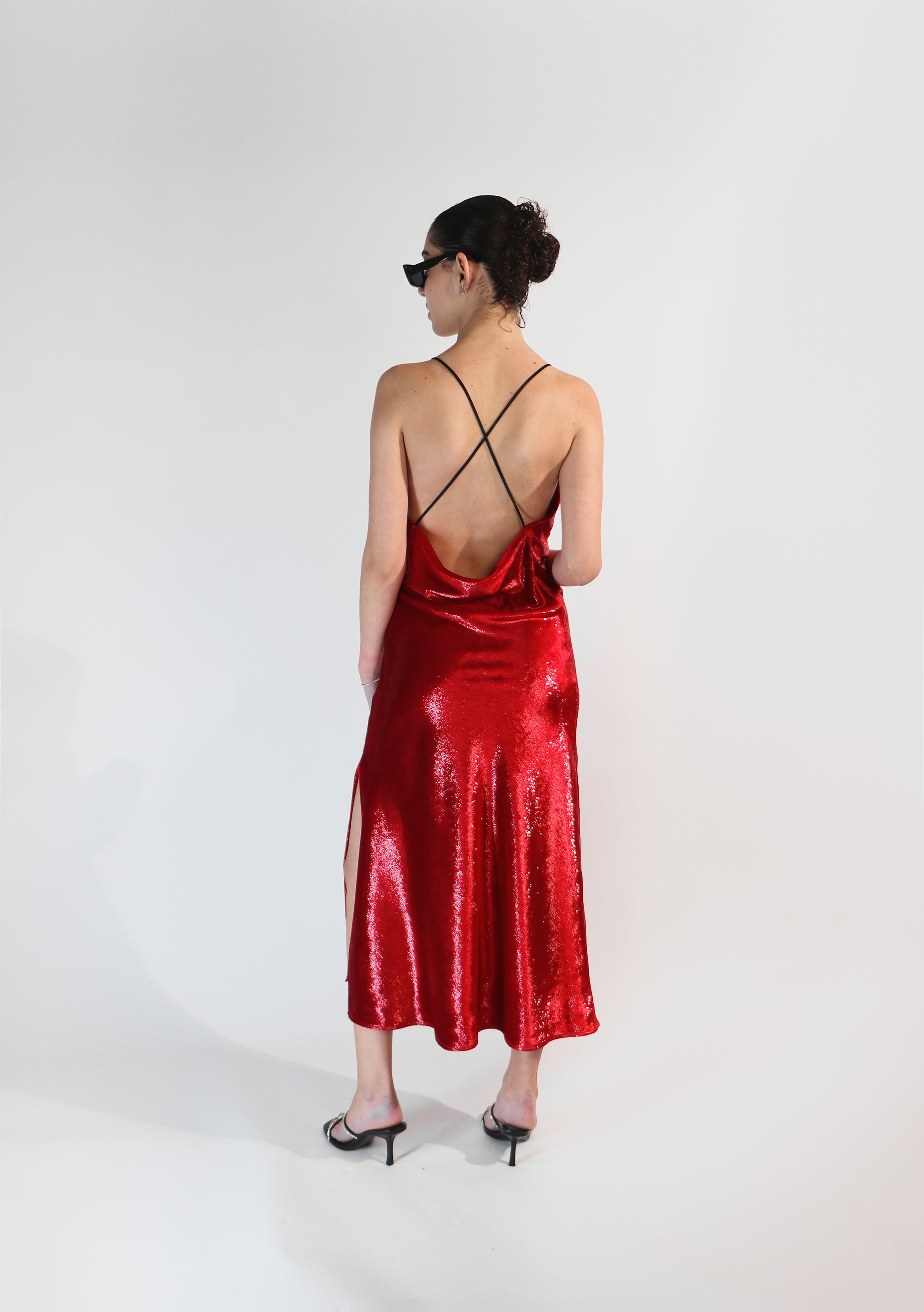 Spotlight Dress Velvet Midi - Nafsika Skourti