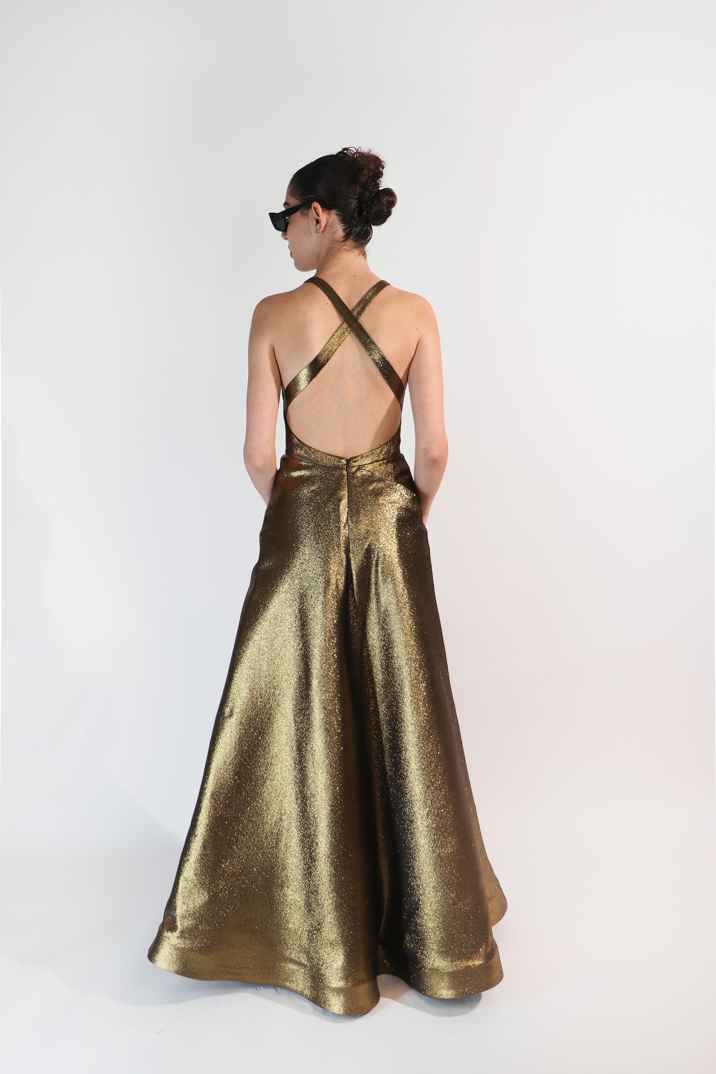 Halter Gown w/ Deep V neckline