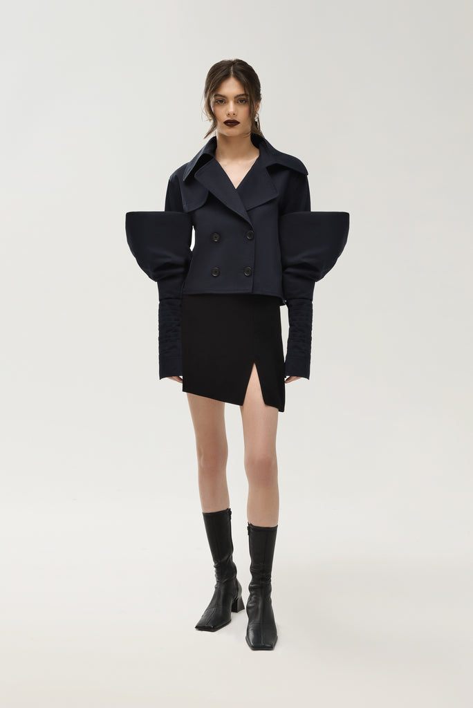 Cropped Trench With Couture Sleeves - Nafsika Skourti