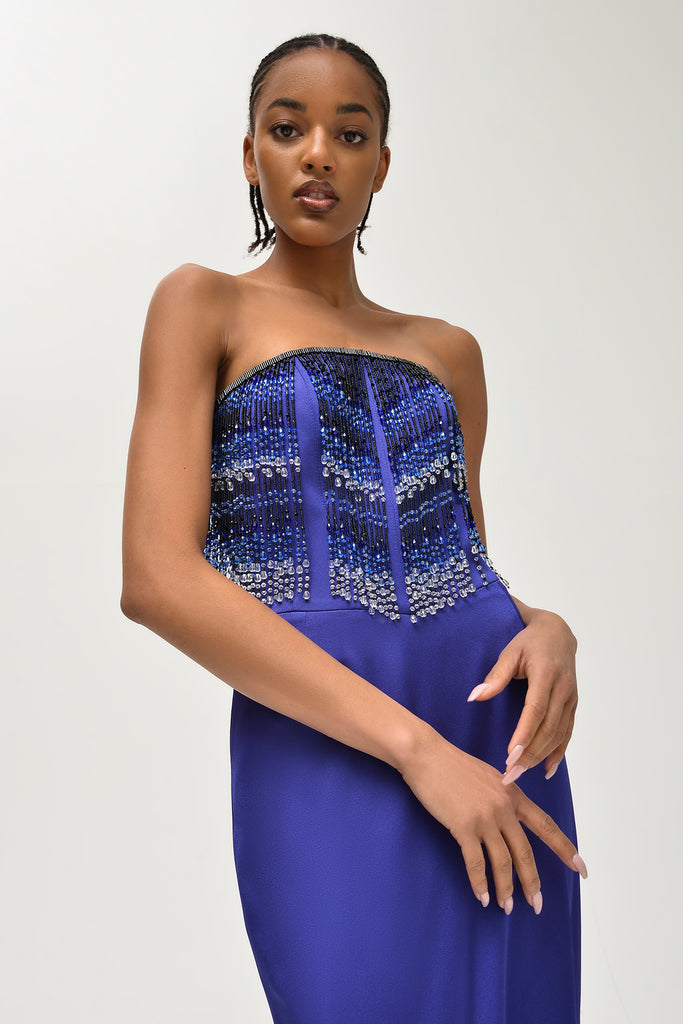 Crystal Dress Indigo - Nafsika Skourti